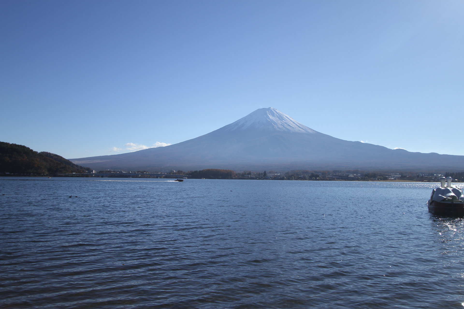 河口湖で見た富士山壱